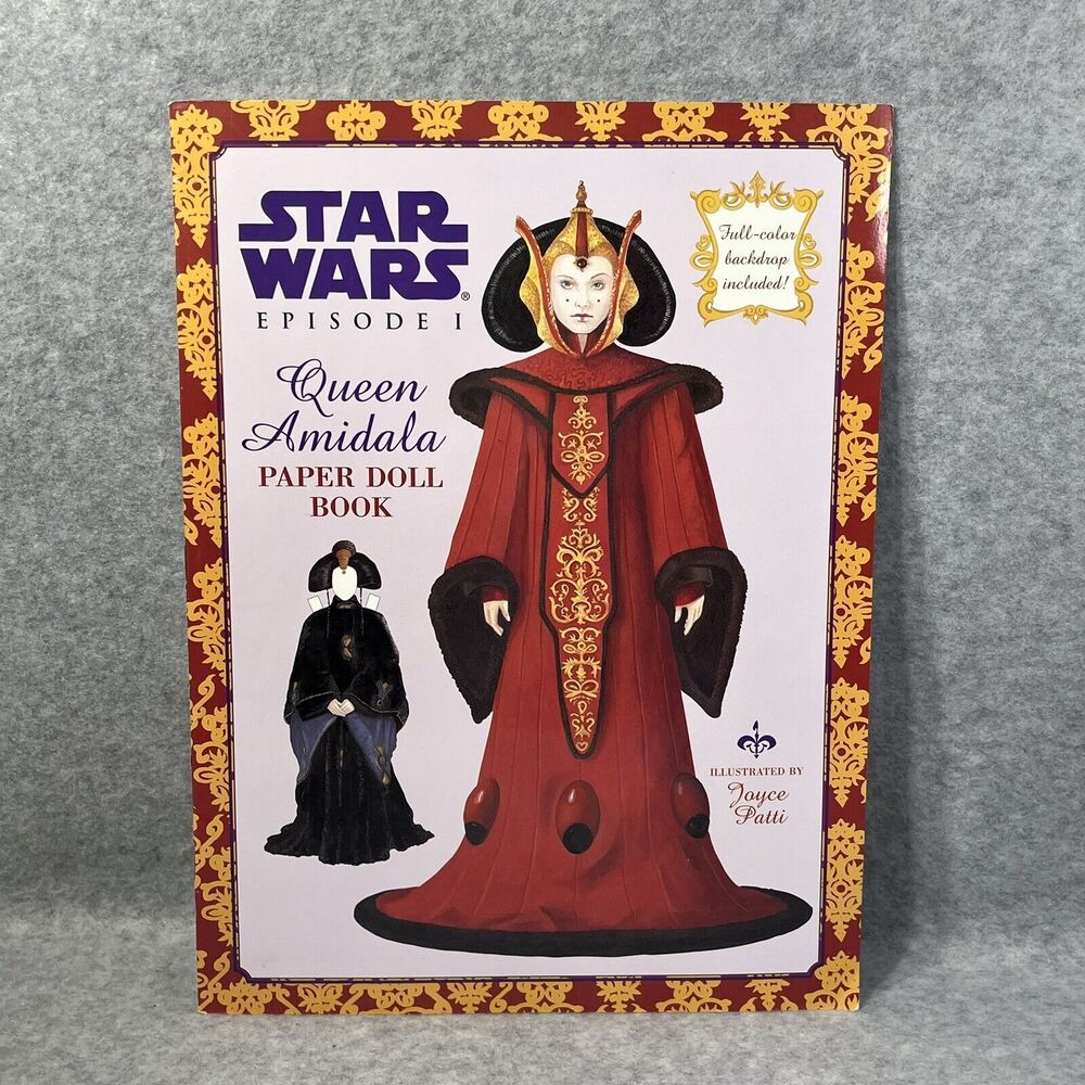 Star Wars Episode 1 Queen‎ Amidala Paper Doll Book Uncut 1999 Lucas Film Unused